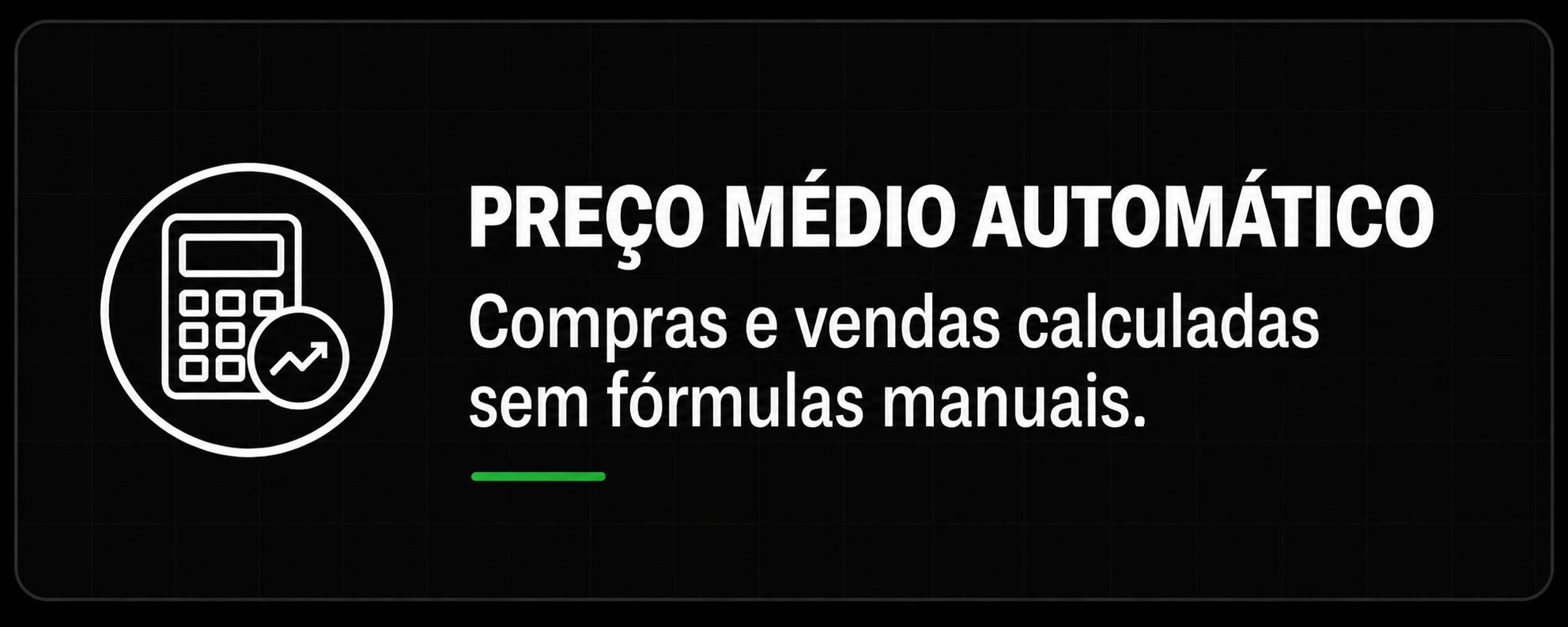 Preço médio automático para compras e vendas