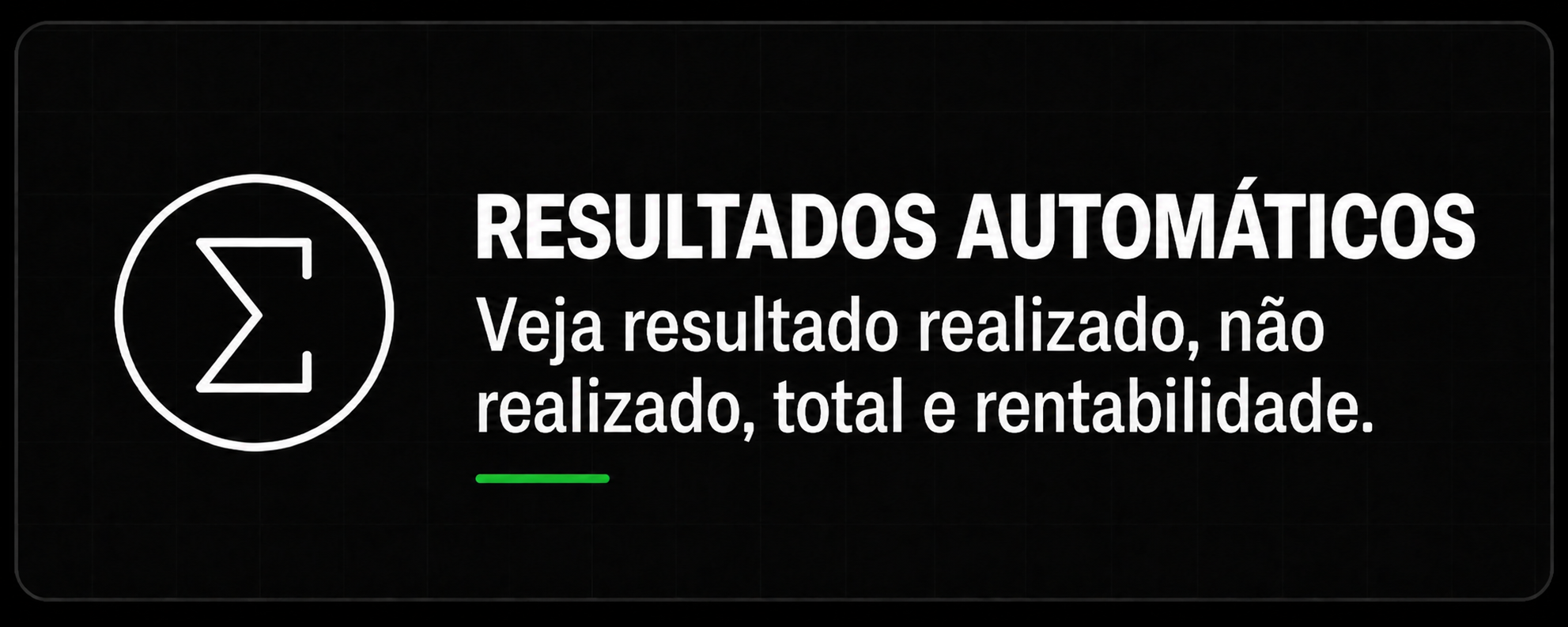 Resultados automáticos realizados e não realizados